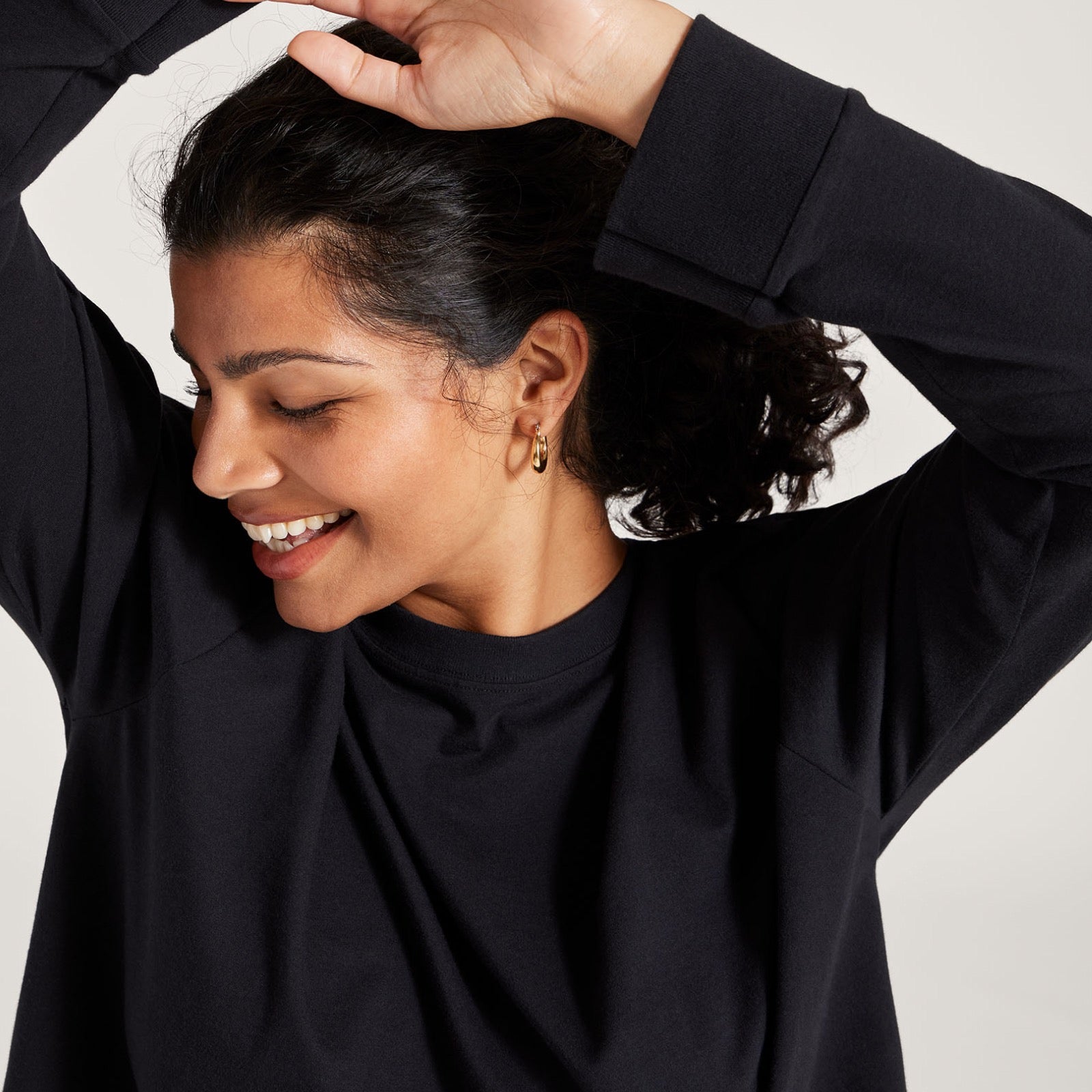 Women's Allgood Cotton Long Sleeve Tee - Natural Black