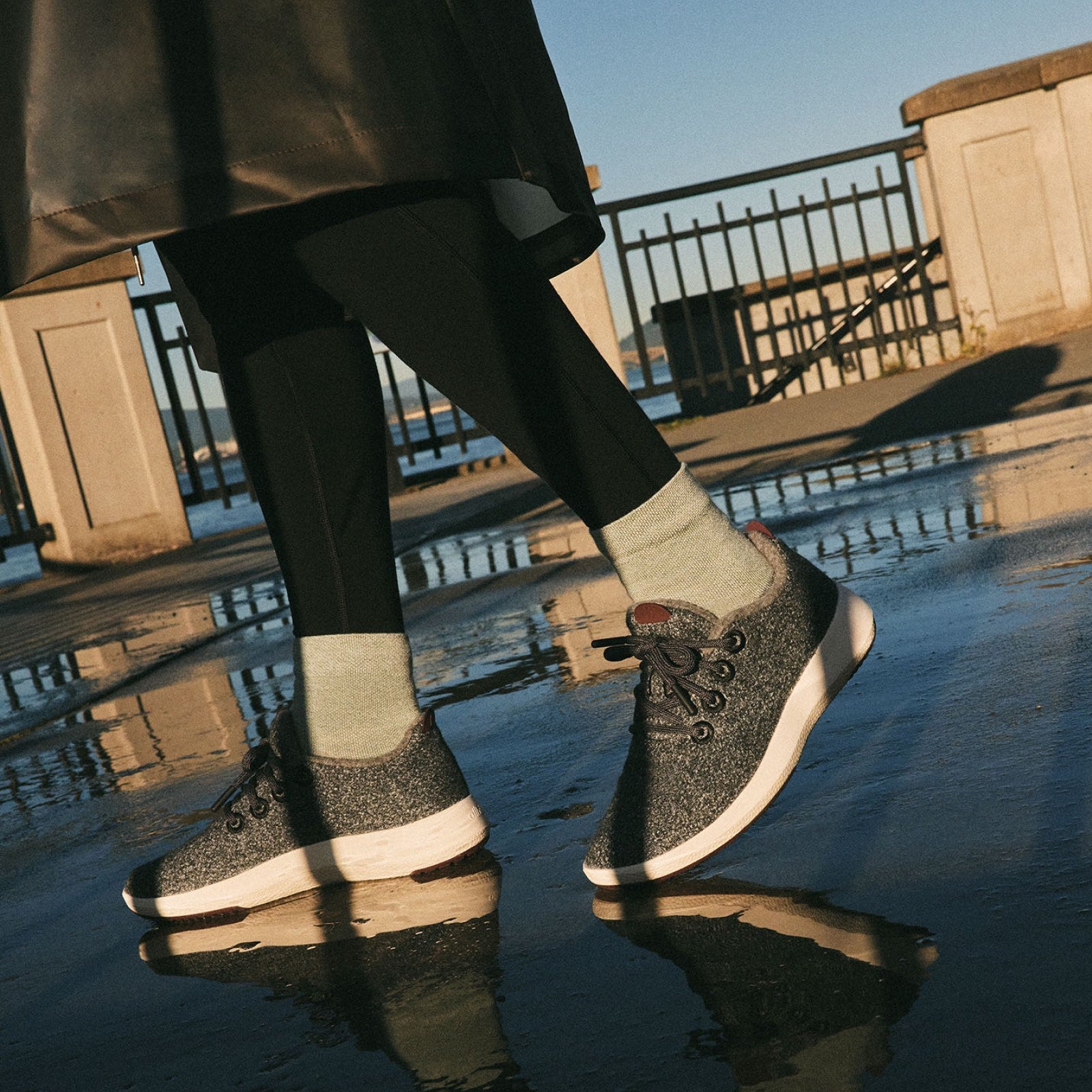 Women's Wool Runner Mizzles - Natural Grey (Cream Sole)