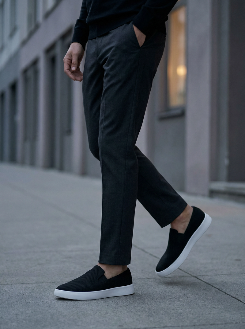 저녁 약속: 캐주얼하면서도 정돈된 실루엣으로.