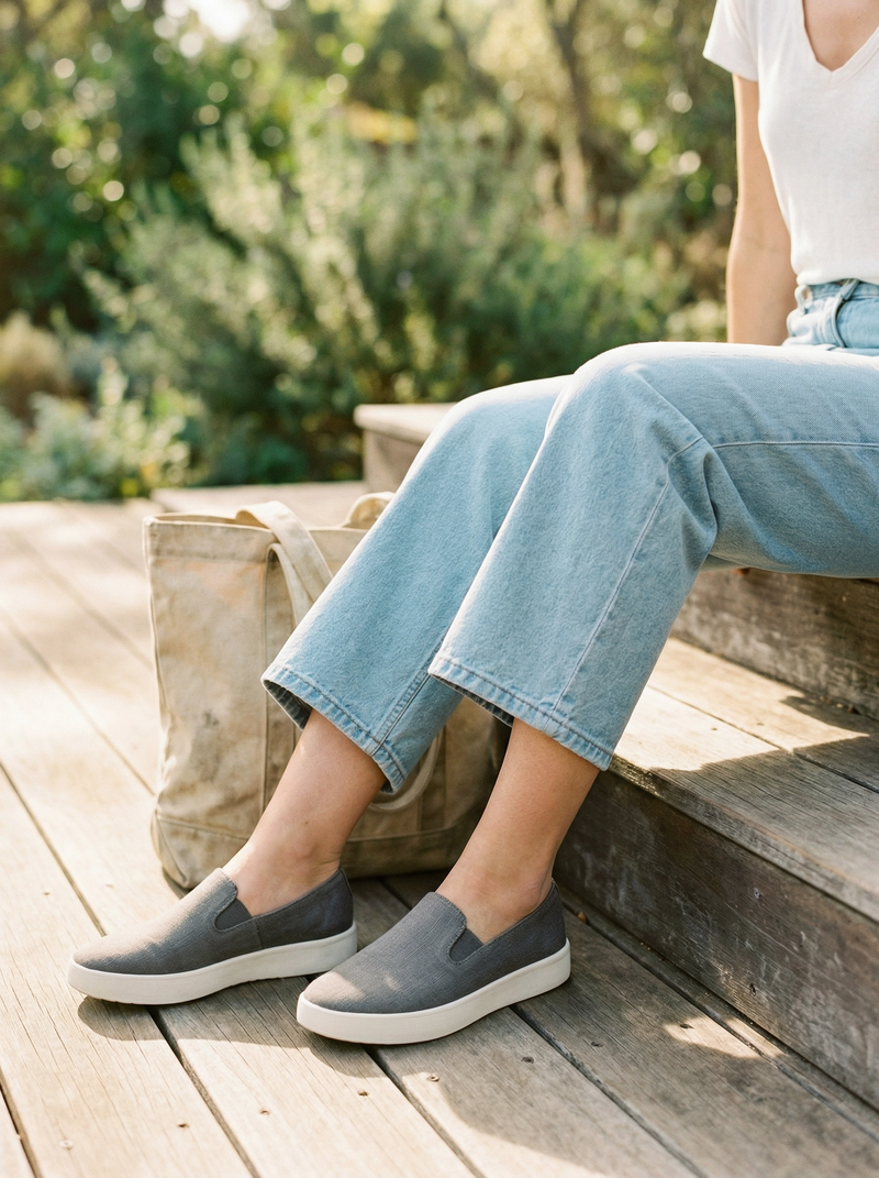 주말: 데님이든 쇼츠든 자연스럽게 매칭되는 캔버스.