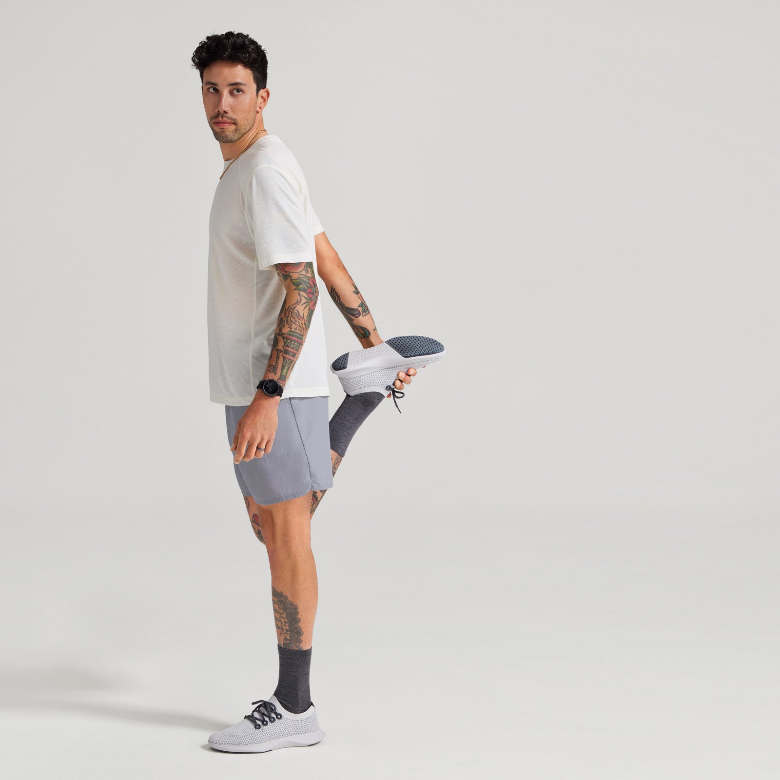 Men's Natural Run Tee - Natural White