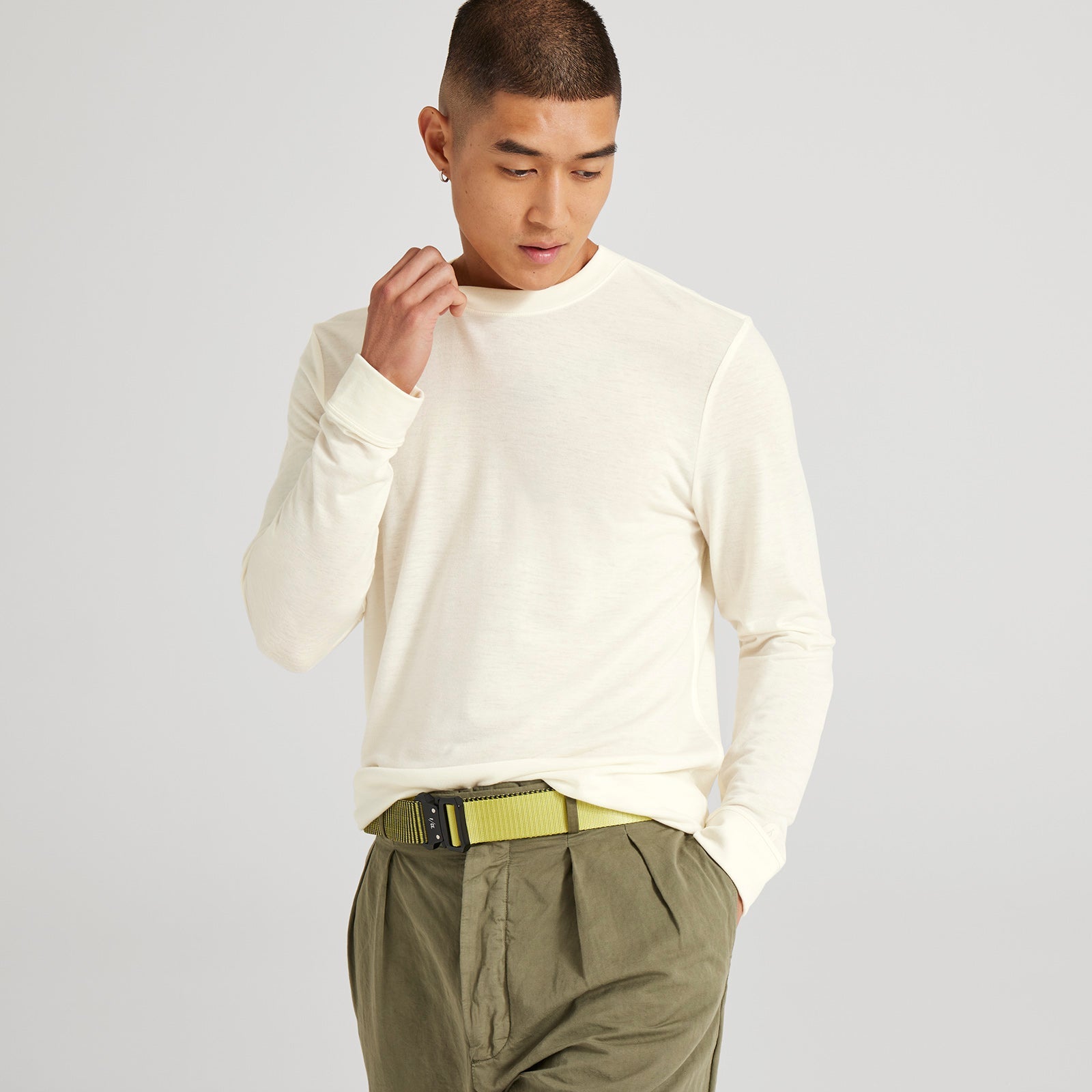 Men's Long Sleeve Sea Tee - Blizzard