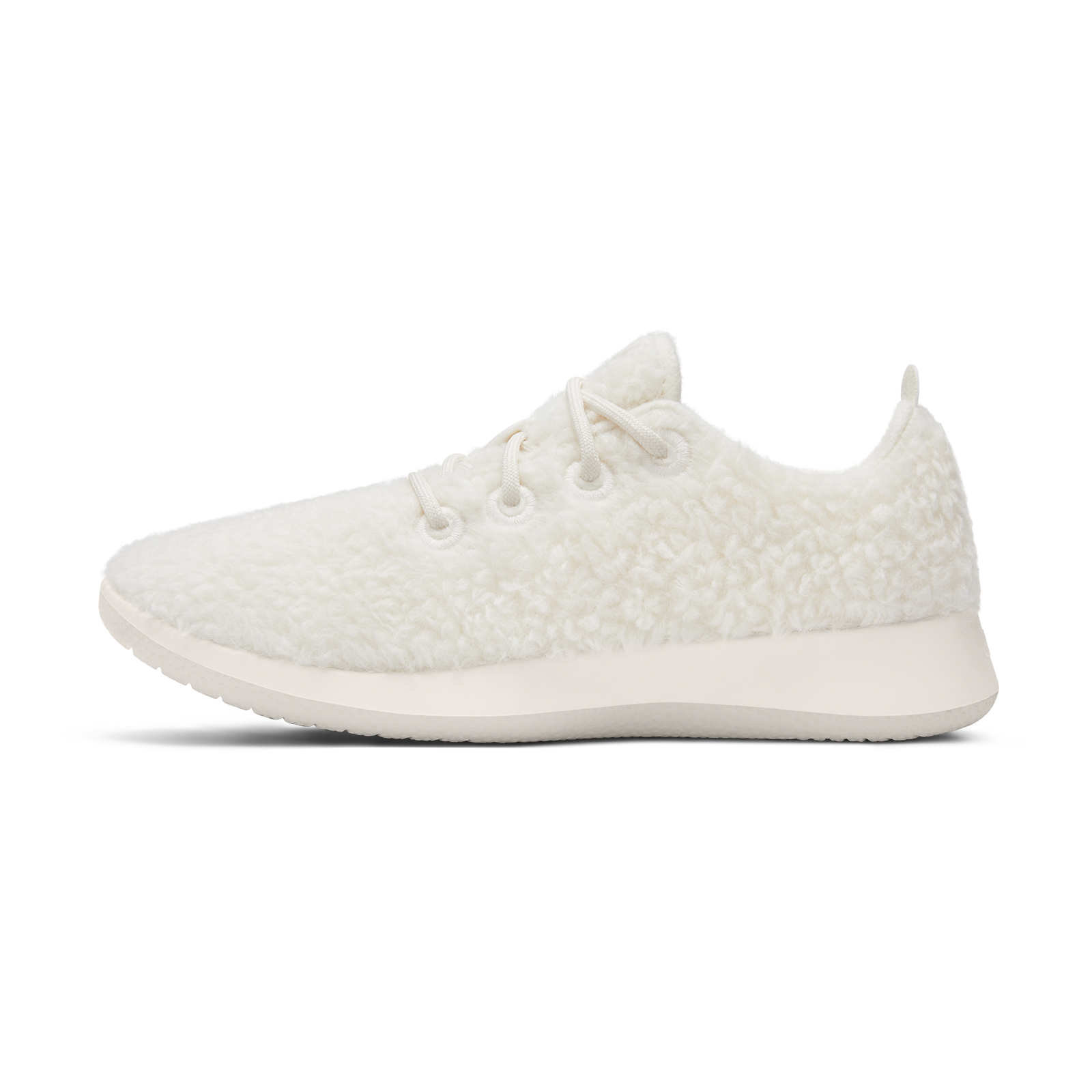 Smallbirds Wool Runners - Big Kids - Natural White Fluffs (Natural White Sole)