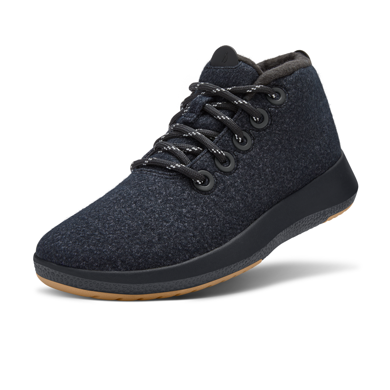 Men's Wool Runner-up Mizzles - Natural Black (Rugged Khaki Sole)