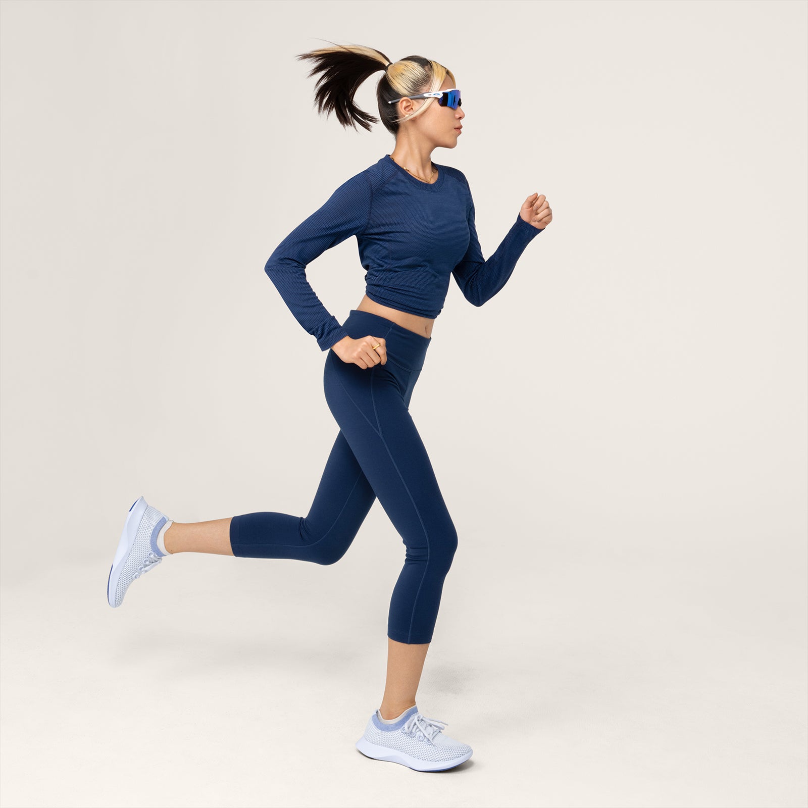 Women's Natural Run Long Sleeve Tee - True Navy