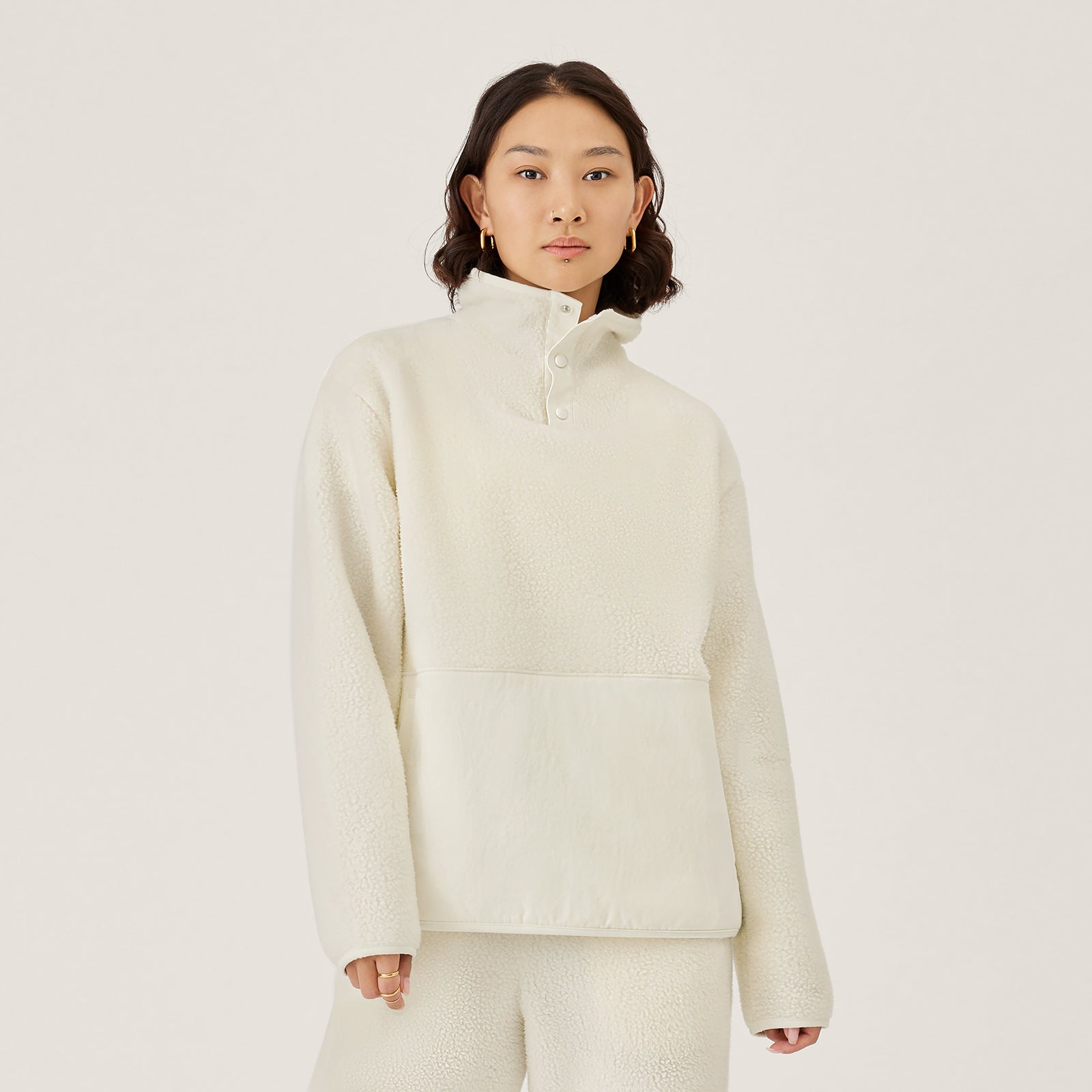 Women's Fluff Fleece Pullover - Natural White (Blizzard)