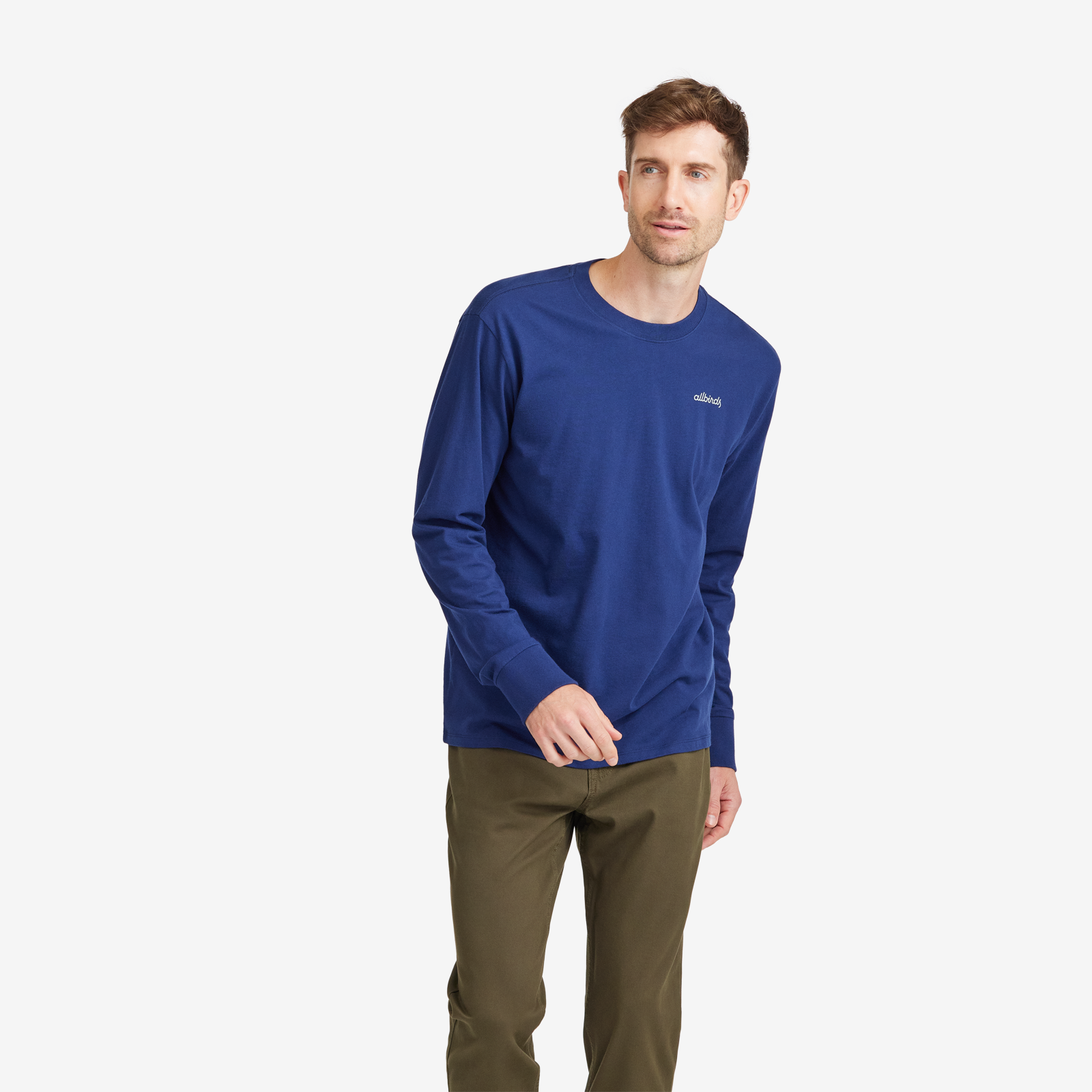 Men's Allgood Logo Long Sleeve Tee - Deep Navy