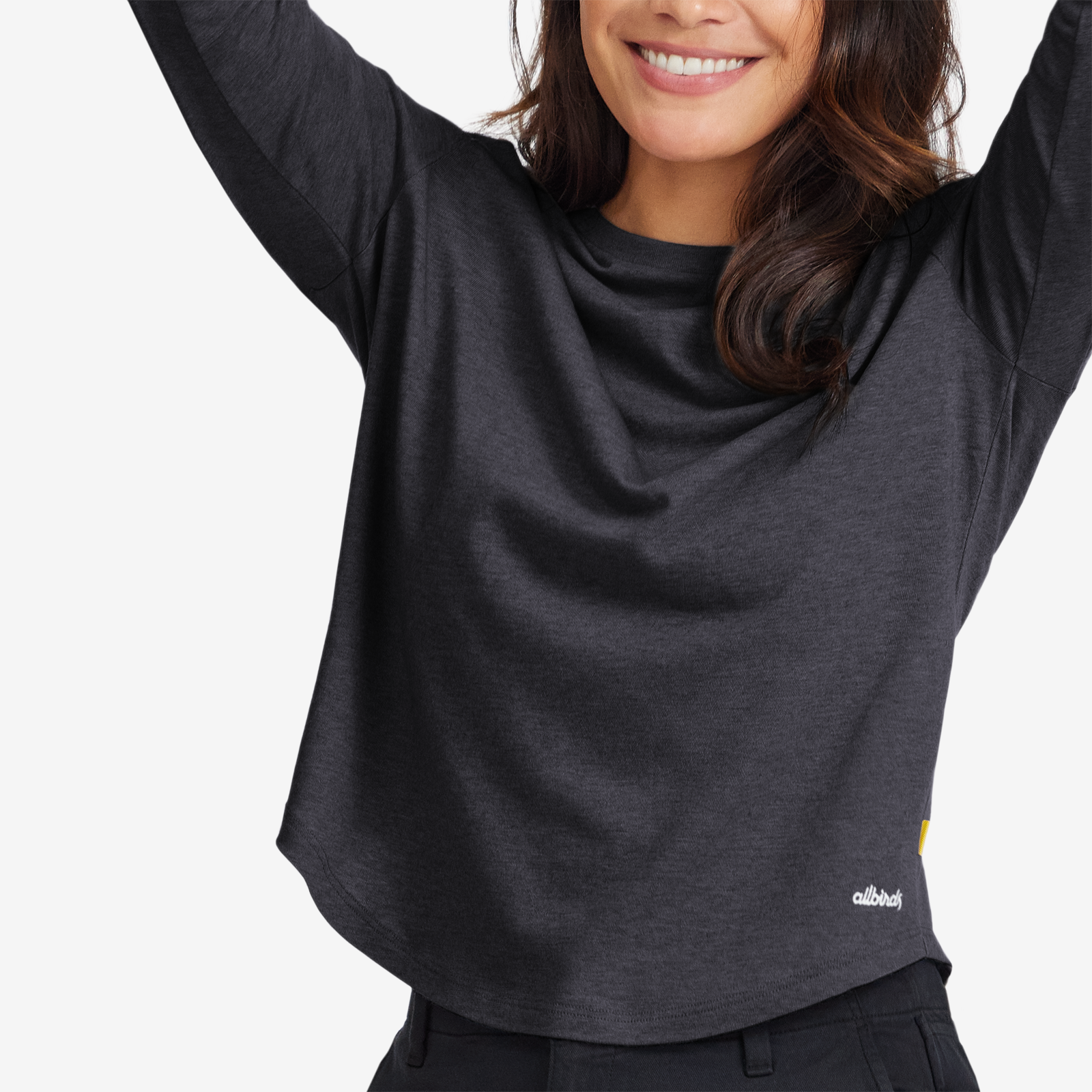 Women's Anytime Long Sleeve Tee - Natural Black