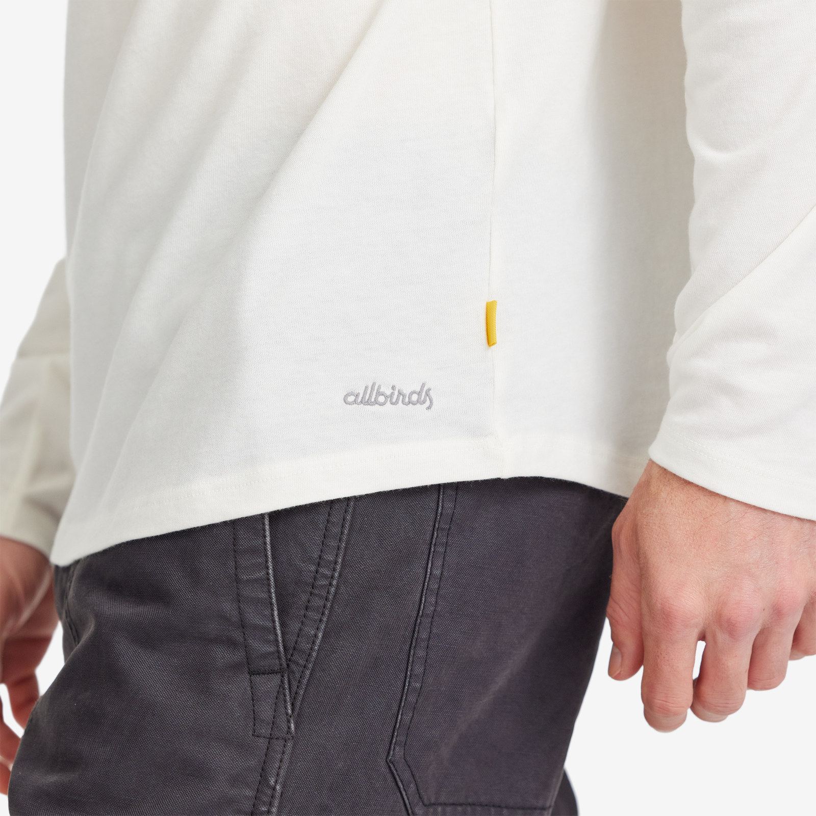 Men's Anytime Long Sleeve Tee - Natural White