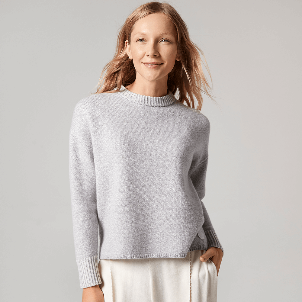 Women's Wool Jumper - Natural Grey