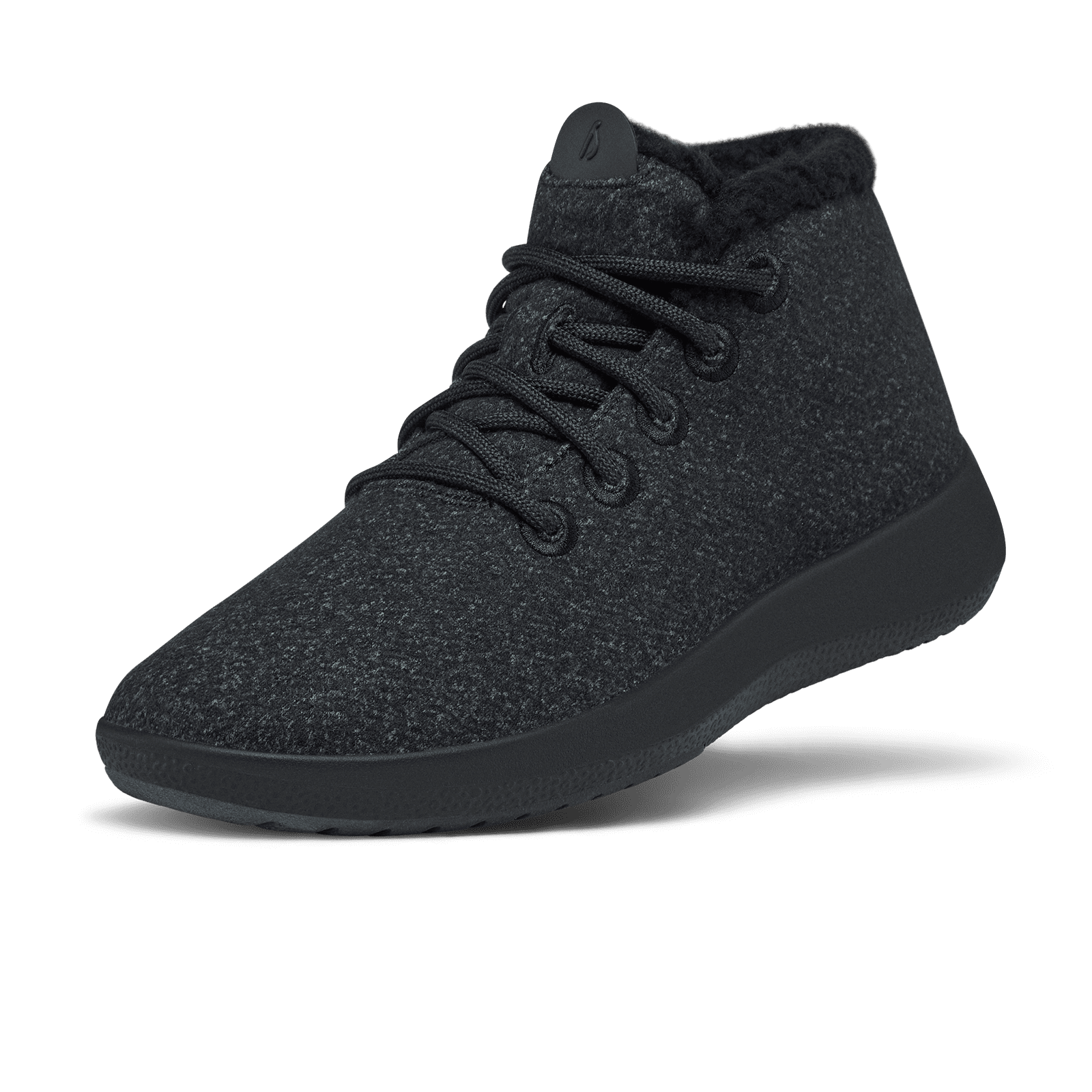 Men's Wool Runner-up Mizzle Fluffs - Natural Black (Black Sole)
